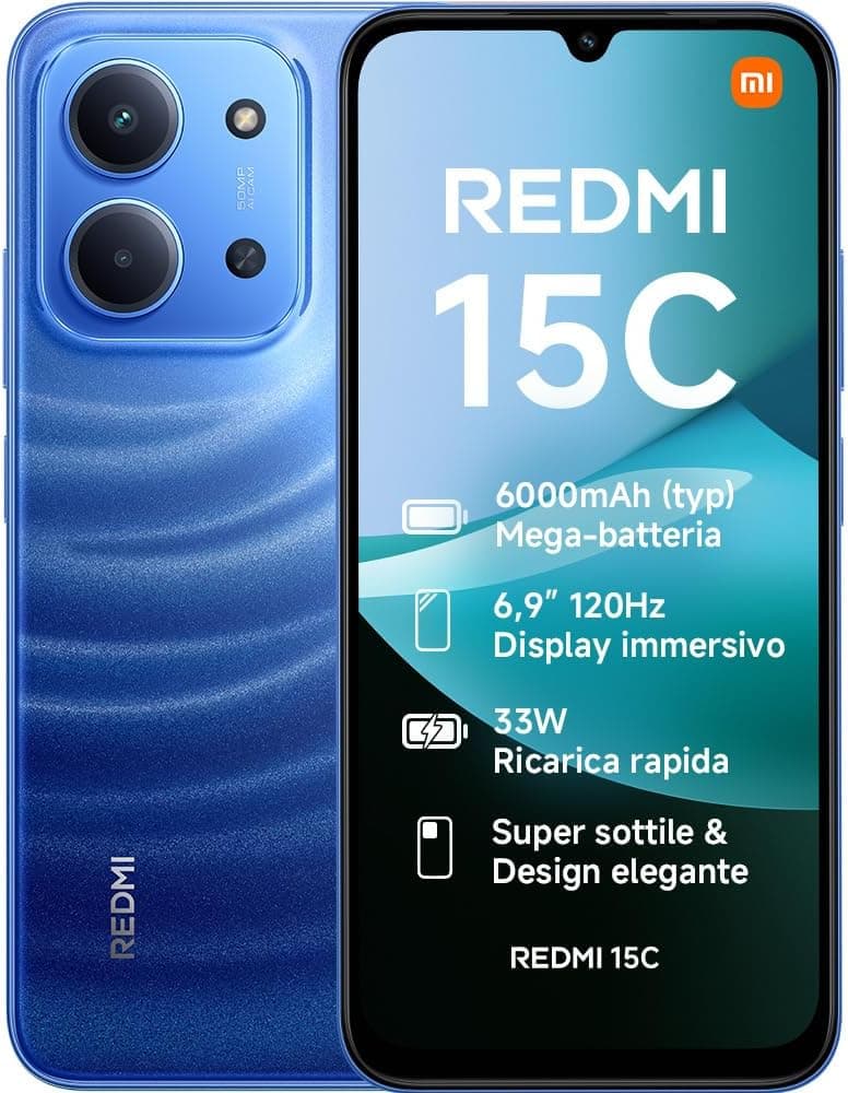 Offerta -30%: XIAOMI Redmi 15C a solo 119€