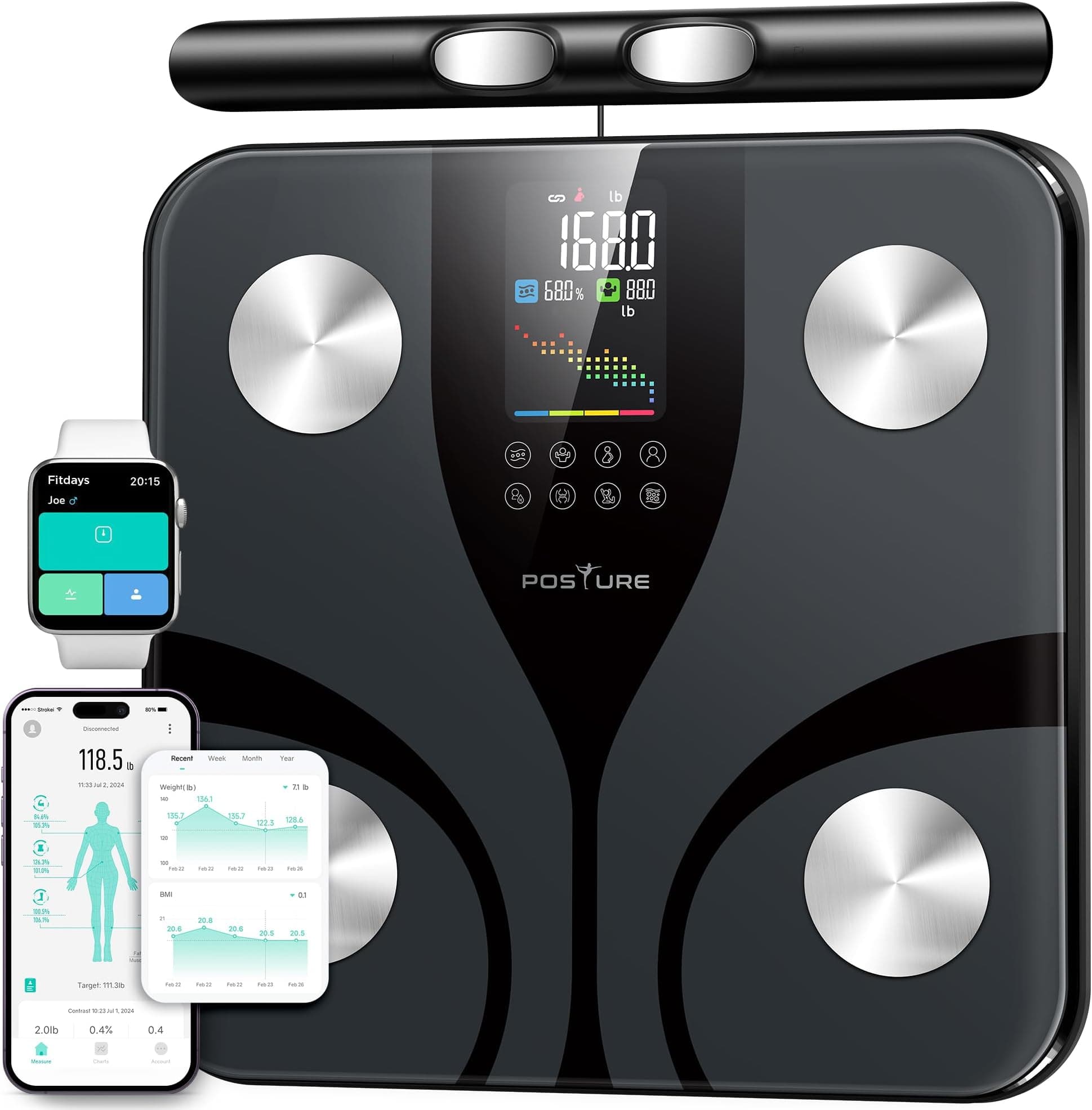 Offerta -27%: Posture Bilancia Pesapersone Smart a 79,97€