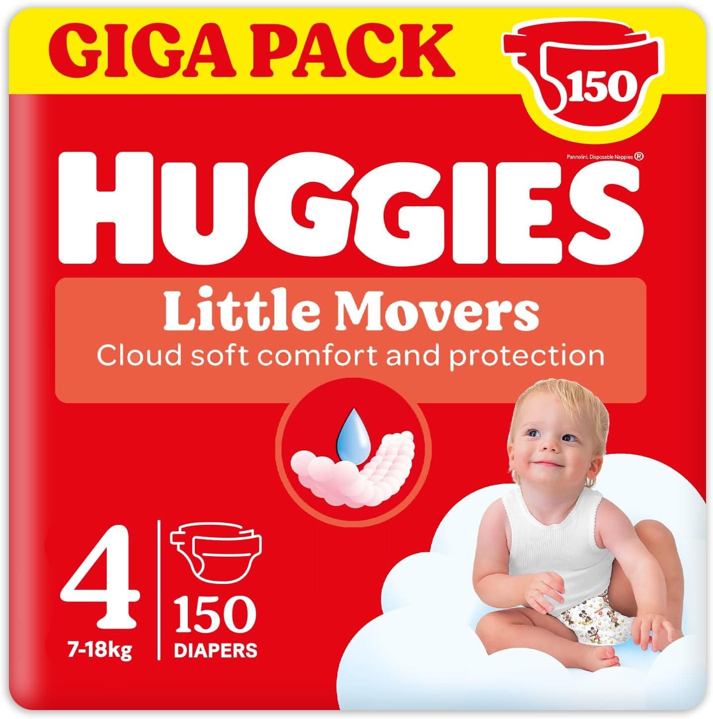 Offerta -34%: Huggies Pannolini Little Movers a soli 29,69€