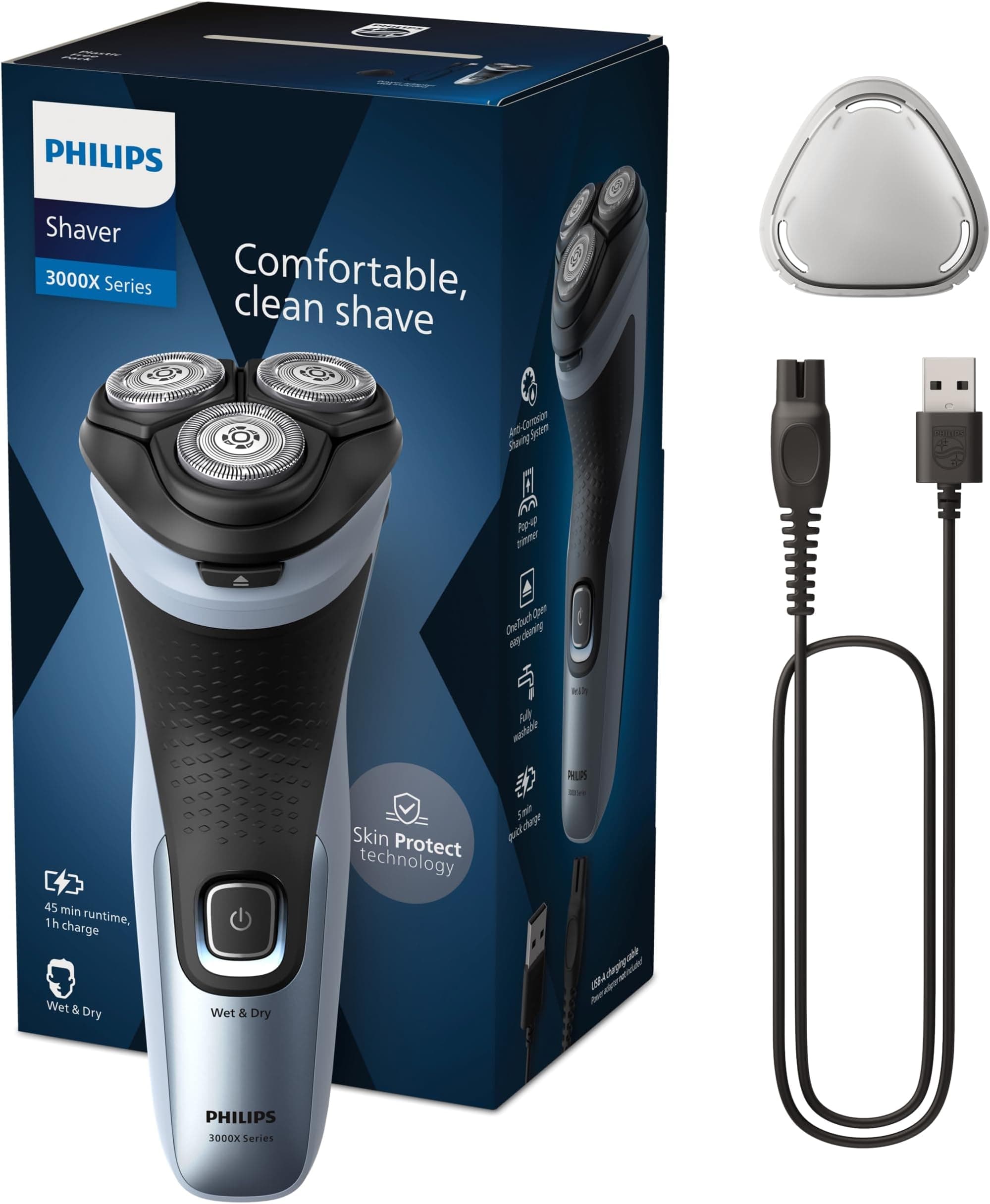 Offerta -35%: Philips rasoio elettrico serie 3000x a 49,99€