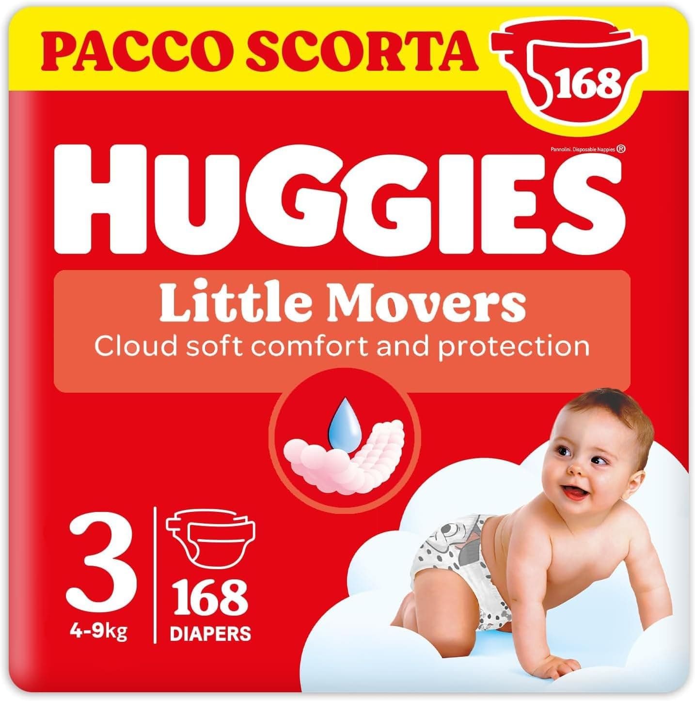 Offerta -49%: Huggies Little Movers a soli 22,31€!