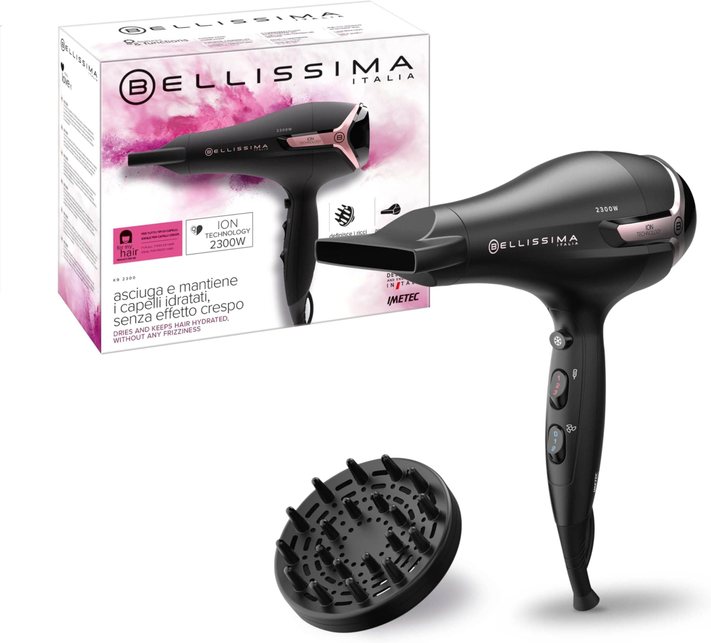 Offerta -32%: Bellissima Imetec Asciugacapelli K9 a soli 28,49€!