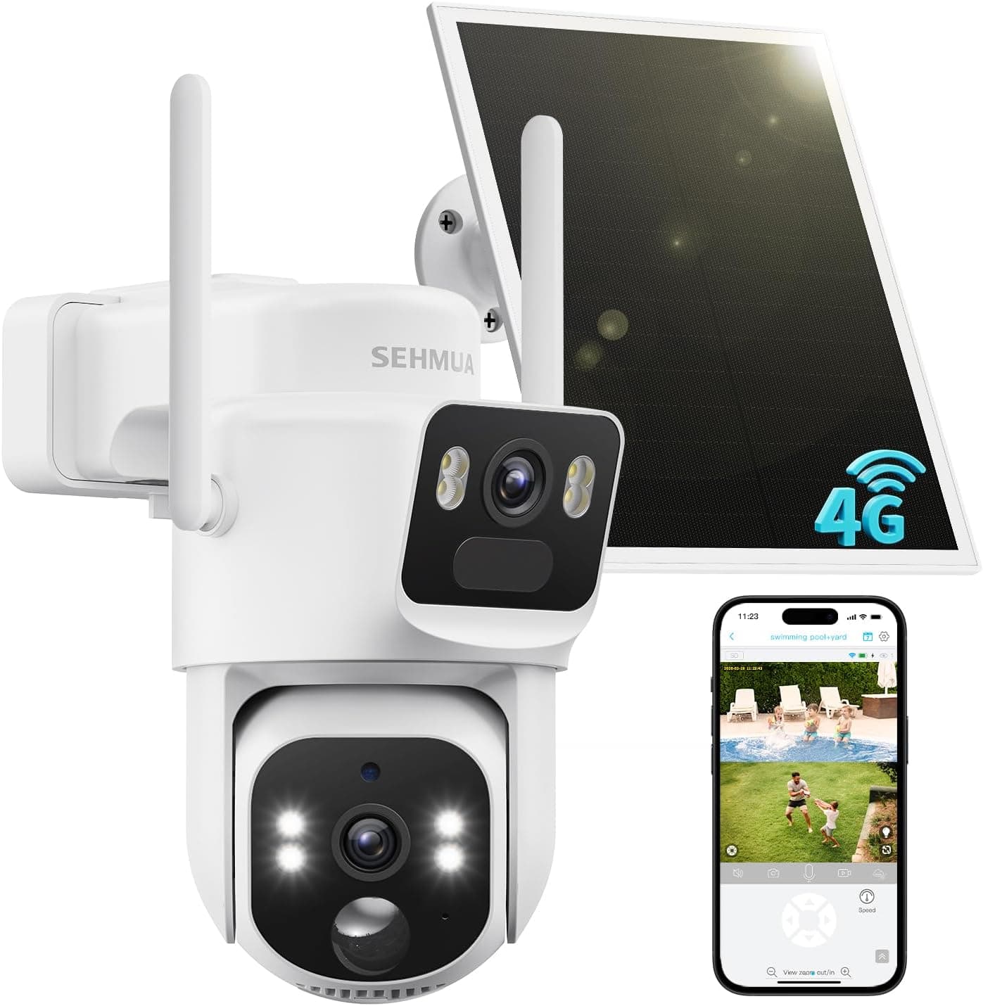Offerta -53%: SEHMUA Telecamera con Pannello Solare a 66,49€