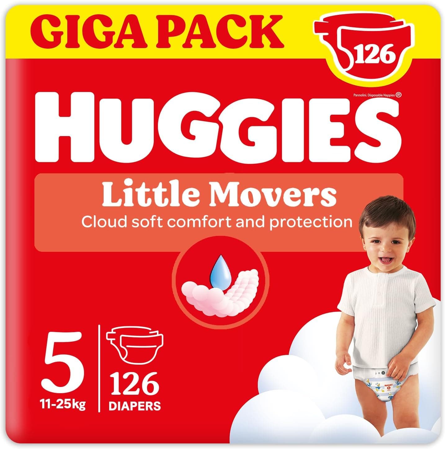 Offerta -48%: Huggies Pannolini Little Movers a soli 23,39€