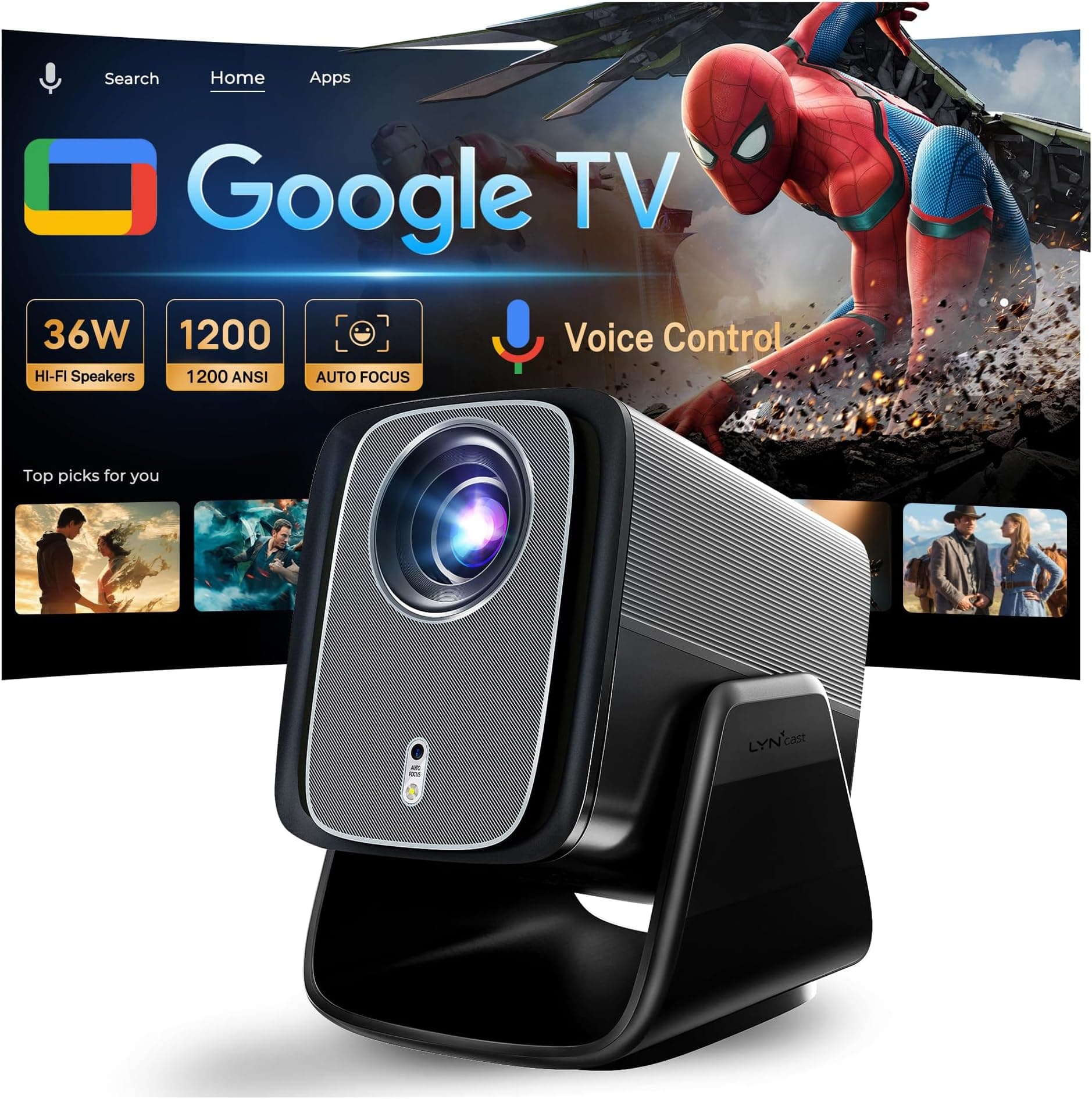 Offerta -43%: Proiettore Smart Google TV a soli 199,47€!
