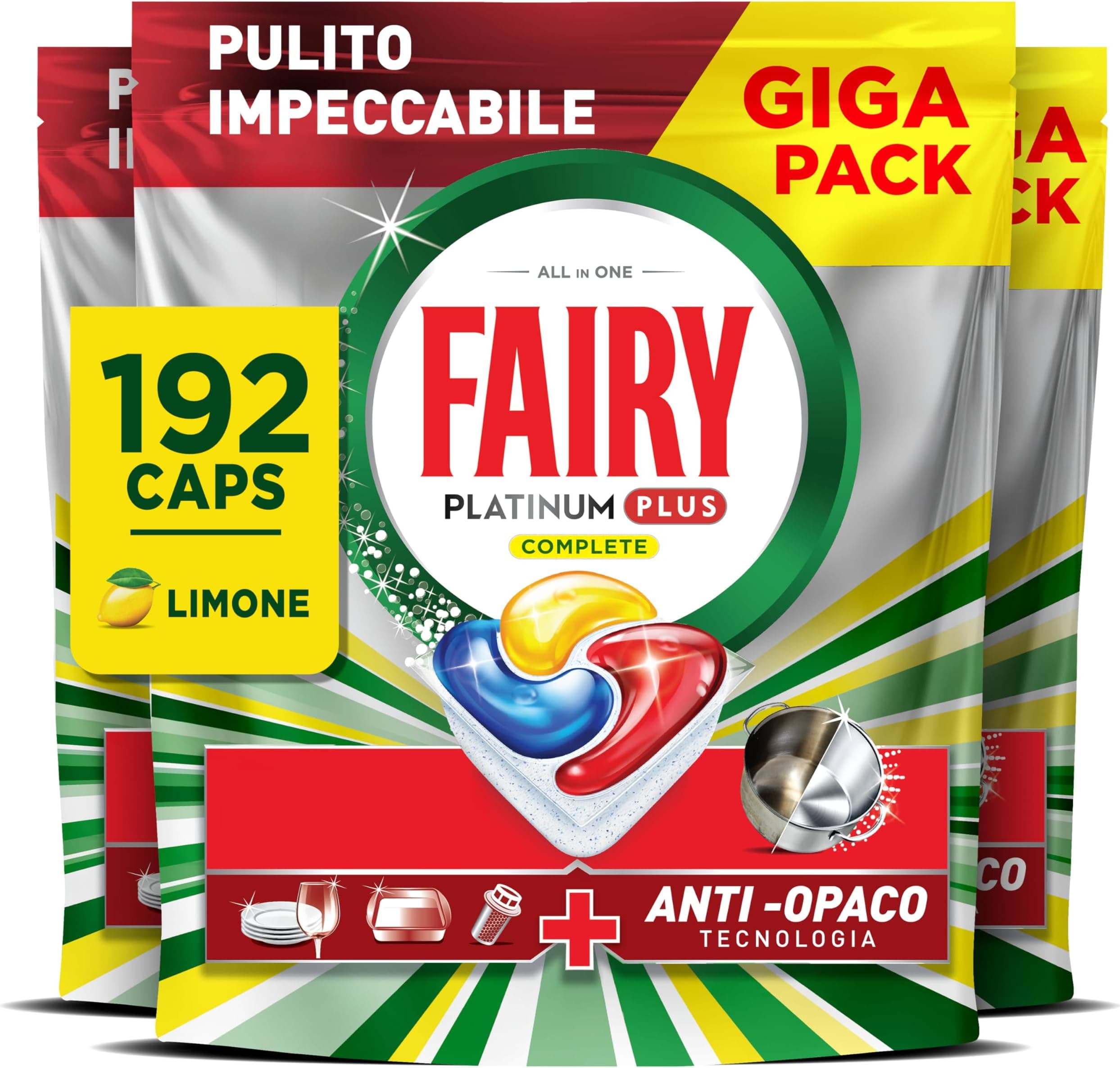 Offerta -38%: Fairy Platinum Detersivo per Lavastoviglie a 36,99€!