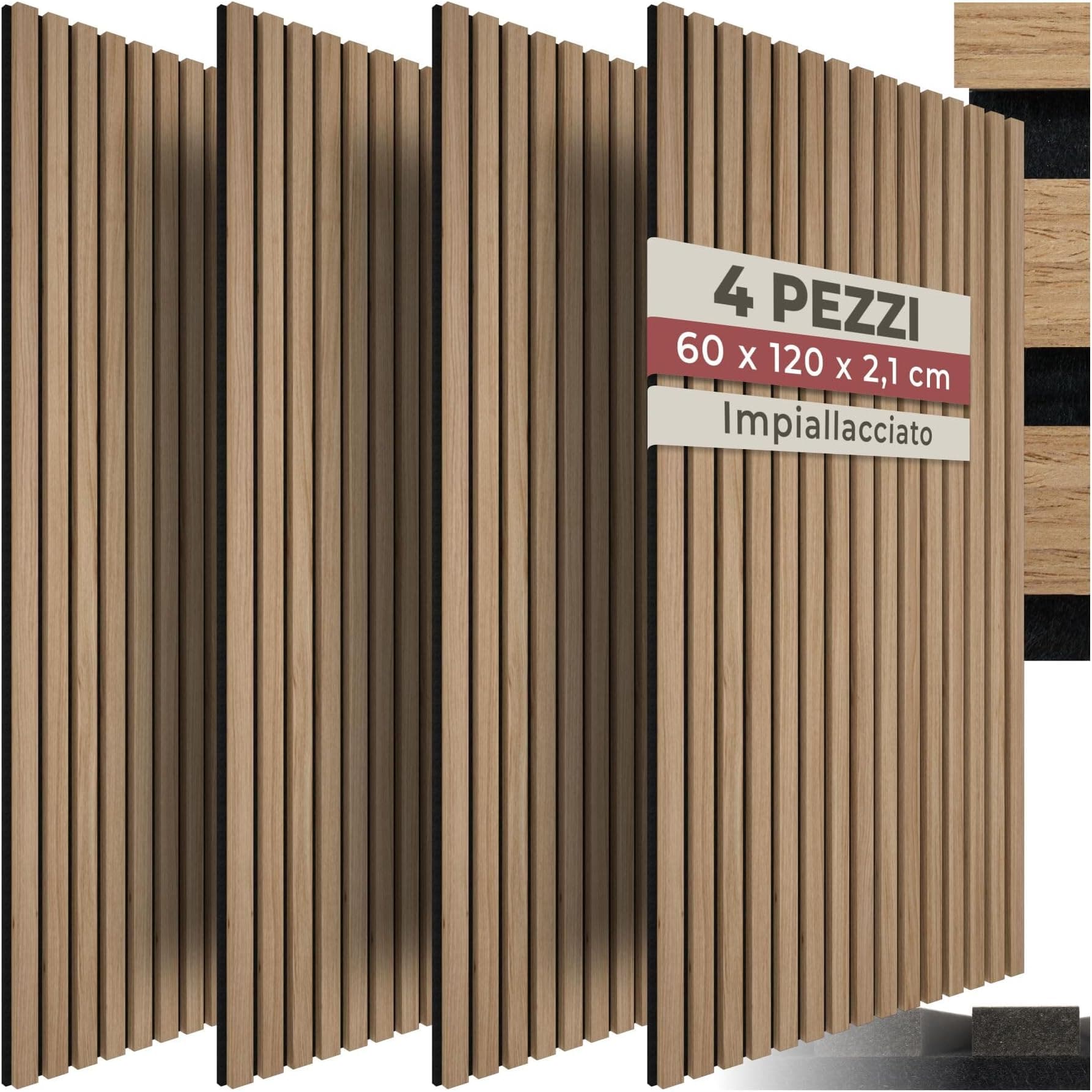Offerta -23%: Set di Pannelli Acustici Effetto Legno a 76,90€