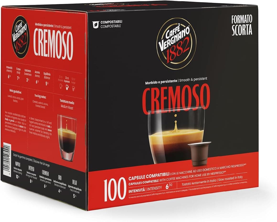 Offerta -40%: Caffè Vergnano 1882 Compatibili Nespresso a 19,90€