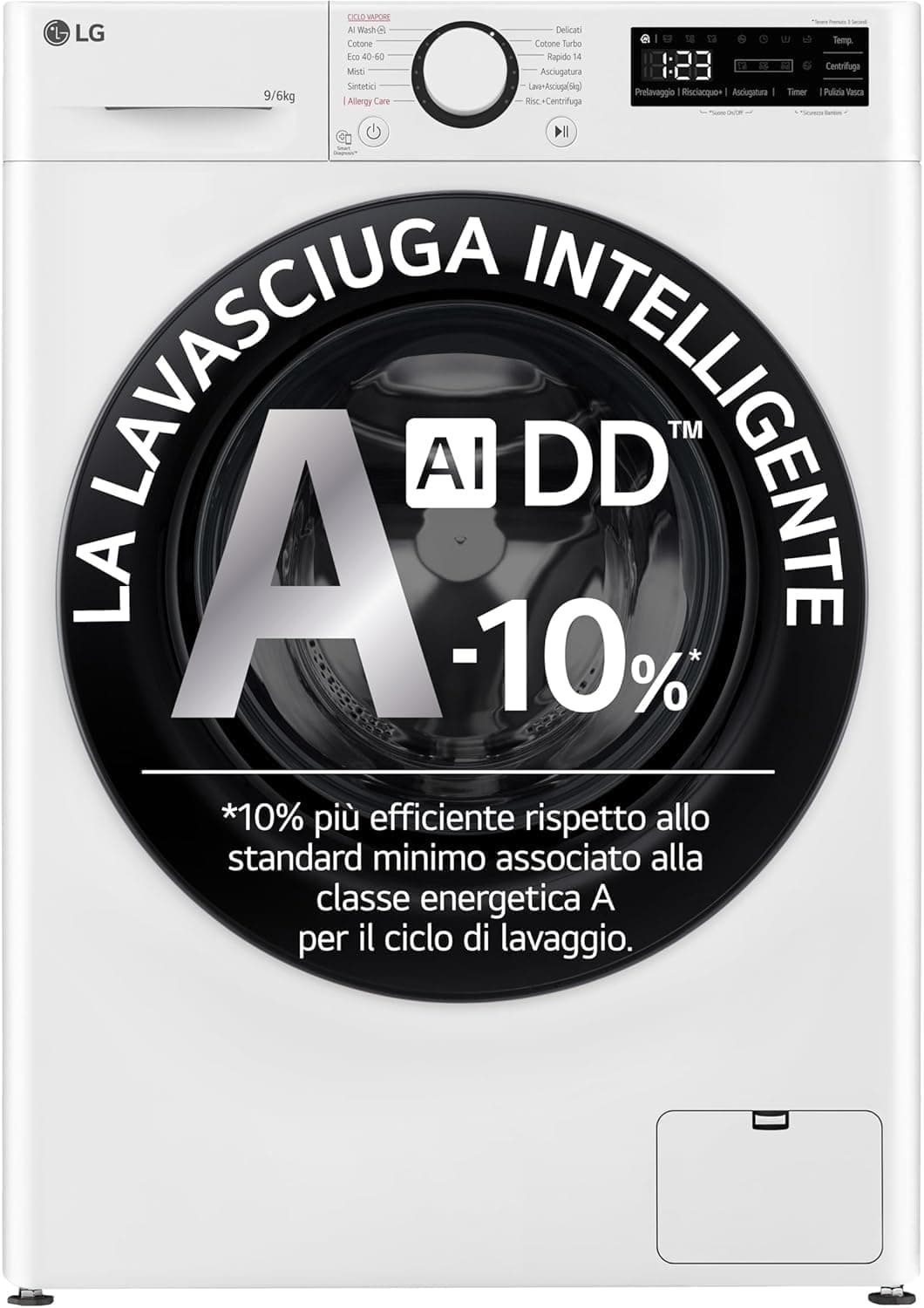 Offerta -31%: LG Lavasciuga 9/6kg a soli 450,35€!