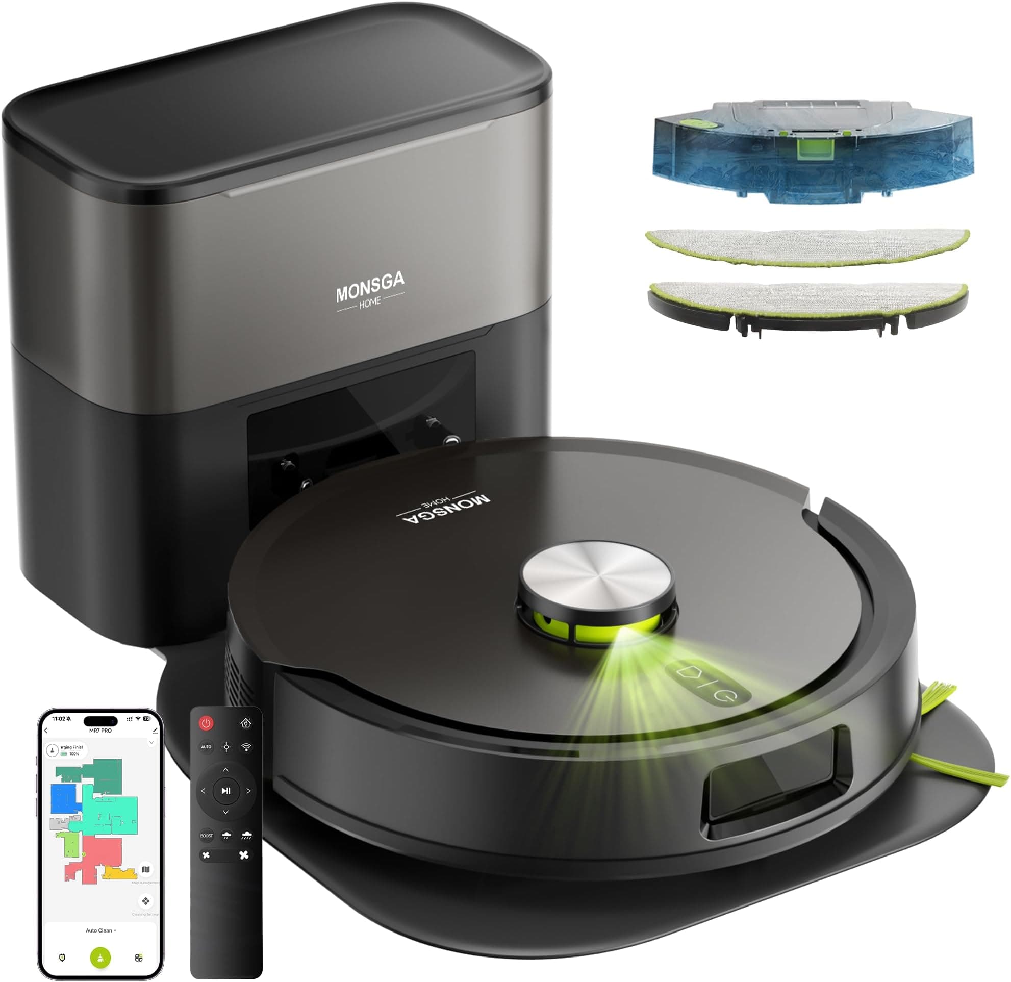 Offerta -40%: MONSGA Robot Aspirapolvere Lavapavimenti a 209,99€