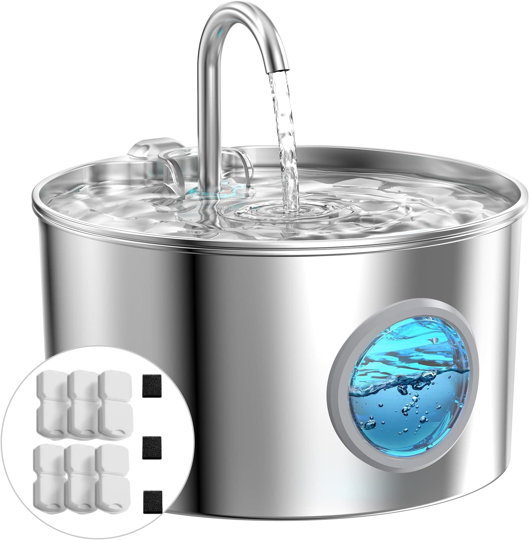Offerta -38%: Fontanella per gatti in acciaio inox a 30,86€