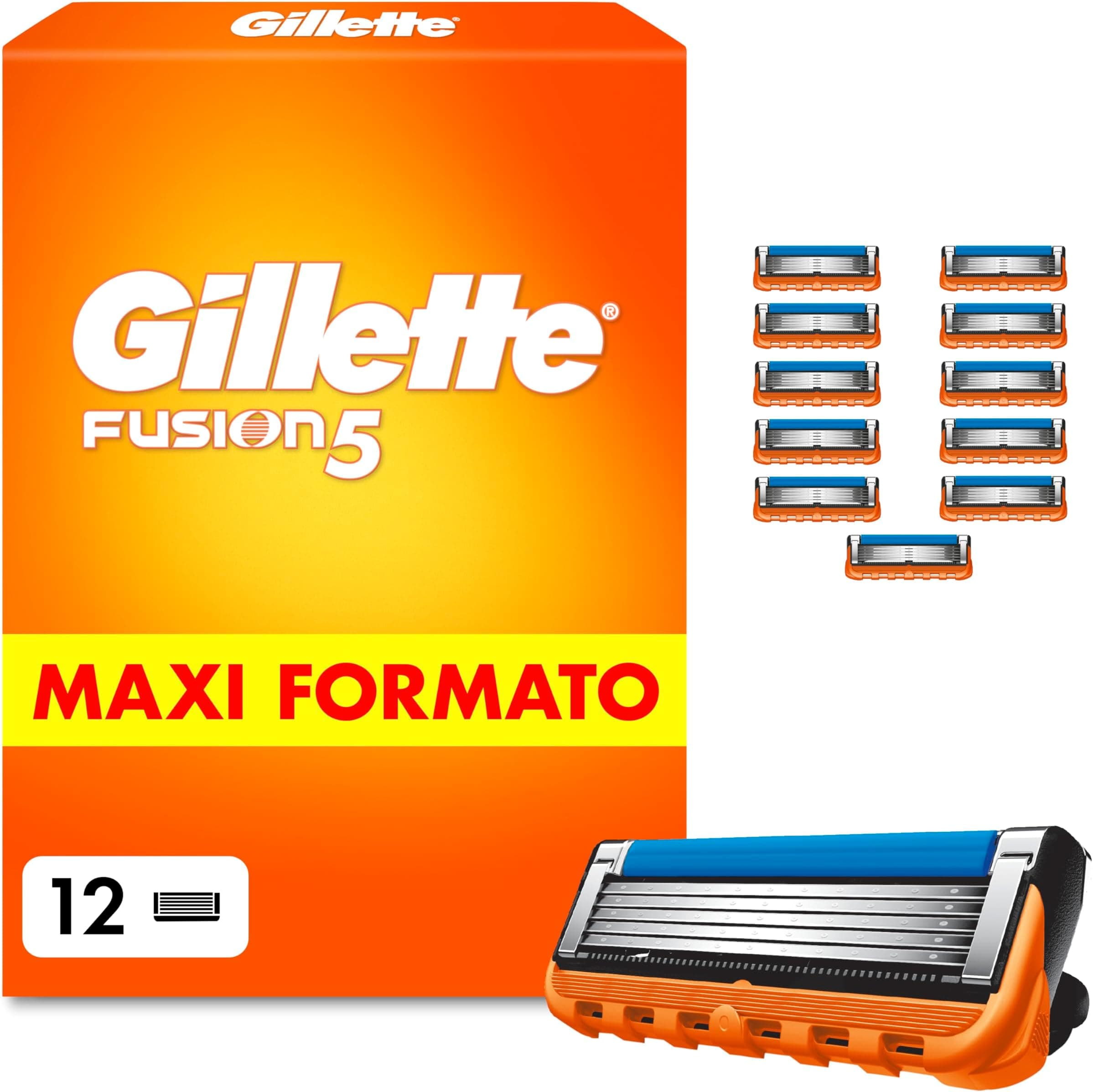 Offerta -31%: Gillette Fusion 5 con 12 cartucce a soli 32,99 €