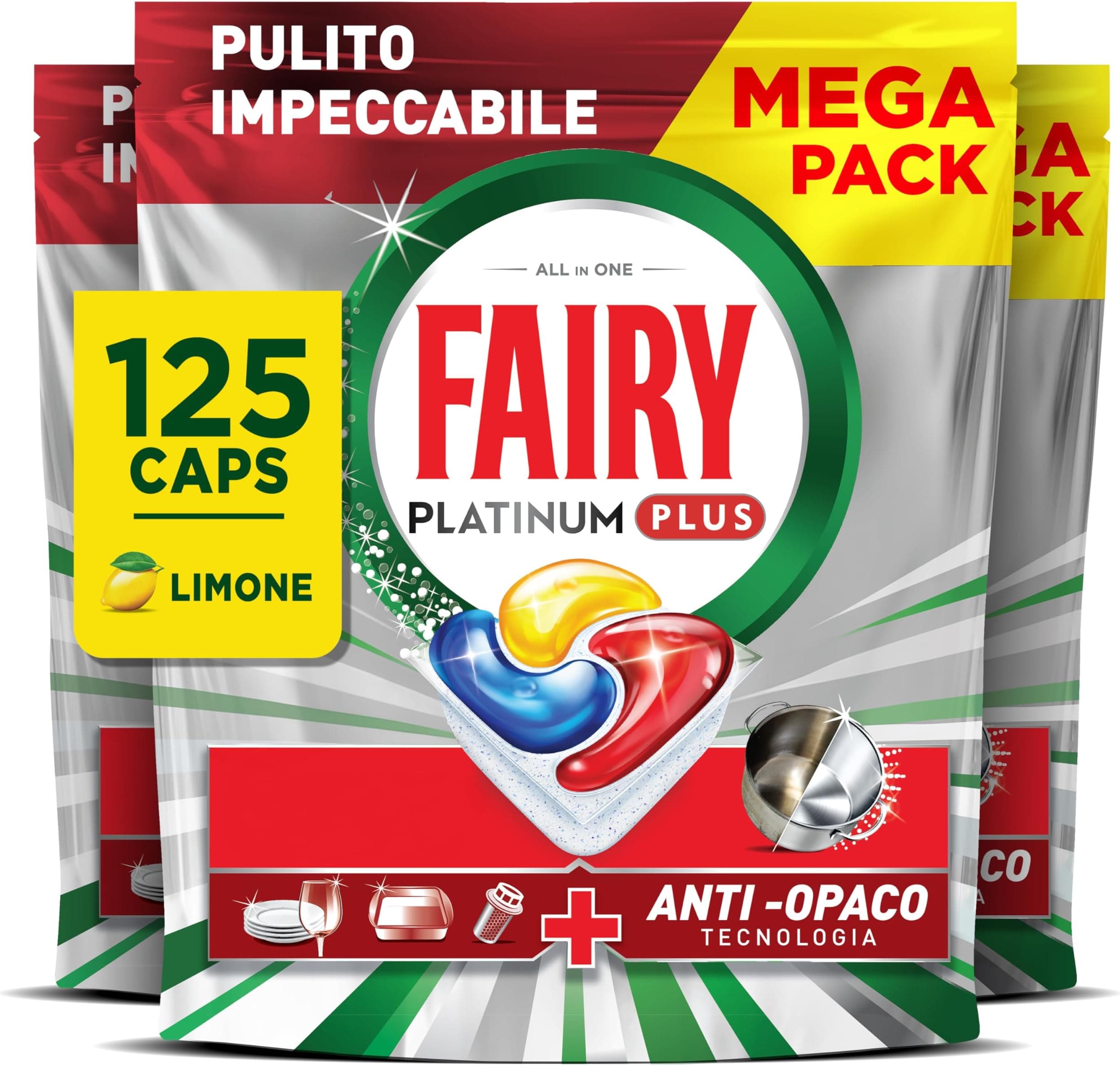 Risparmia 33%: Fairy Platinum Plus per stoviglie brillanti