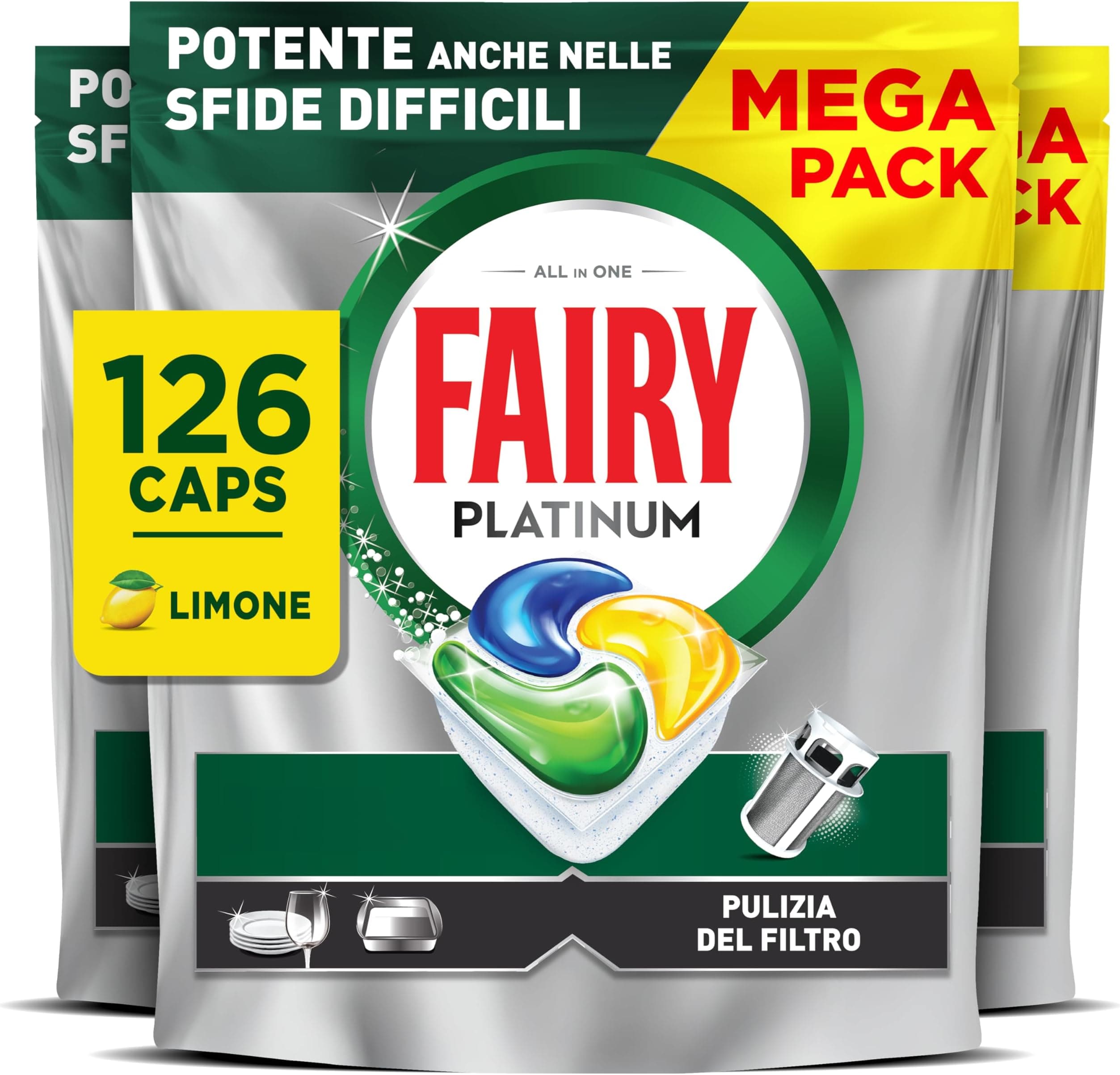 Offerta -33%: Fairy Platinum Pastiglie Lavastoviglie a 25,49€