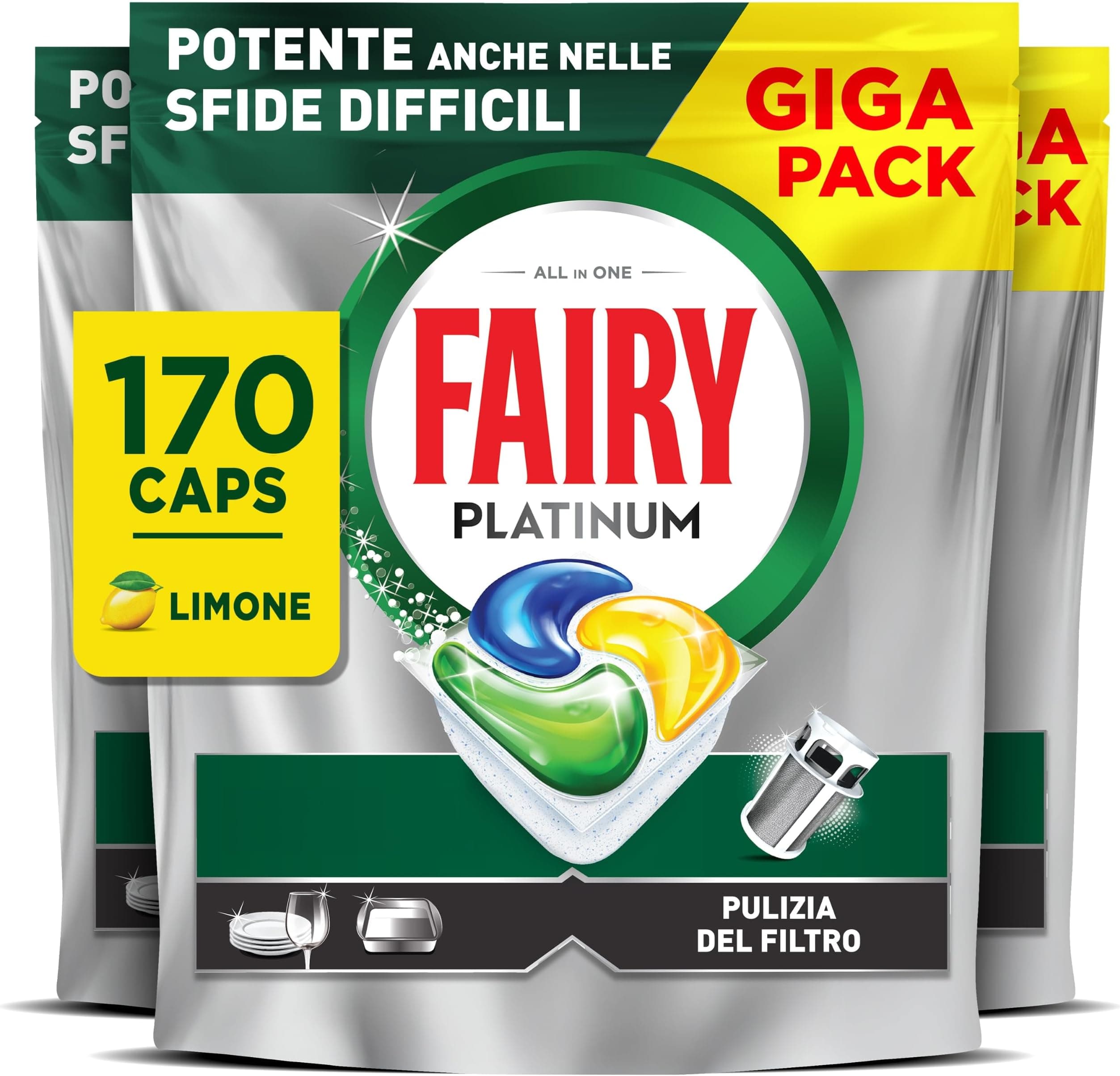 Offerta -43%: Fairy Platinum Pastiglie Lavastoviglie a 30,99€!