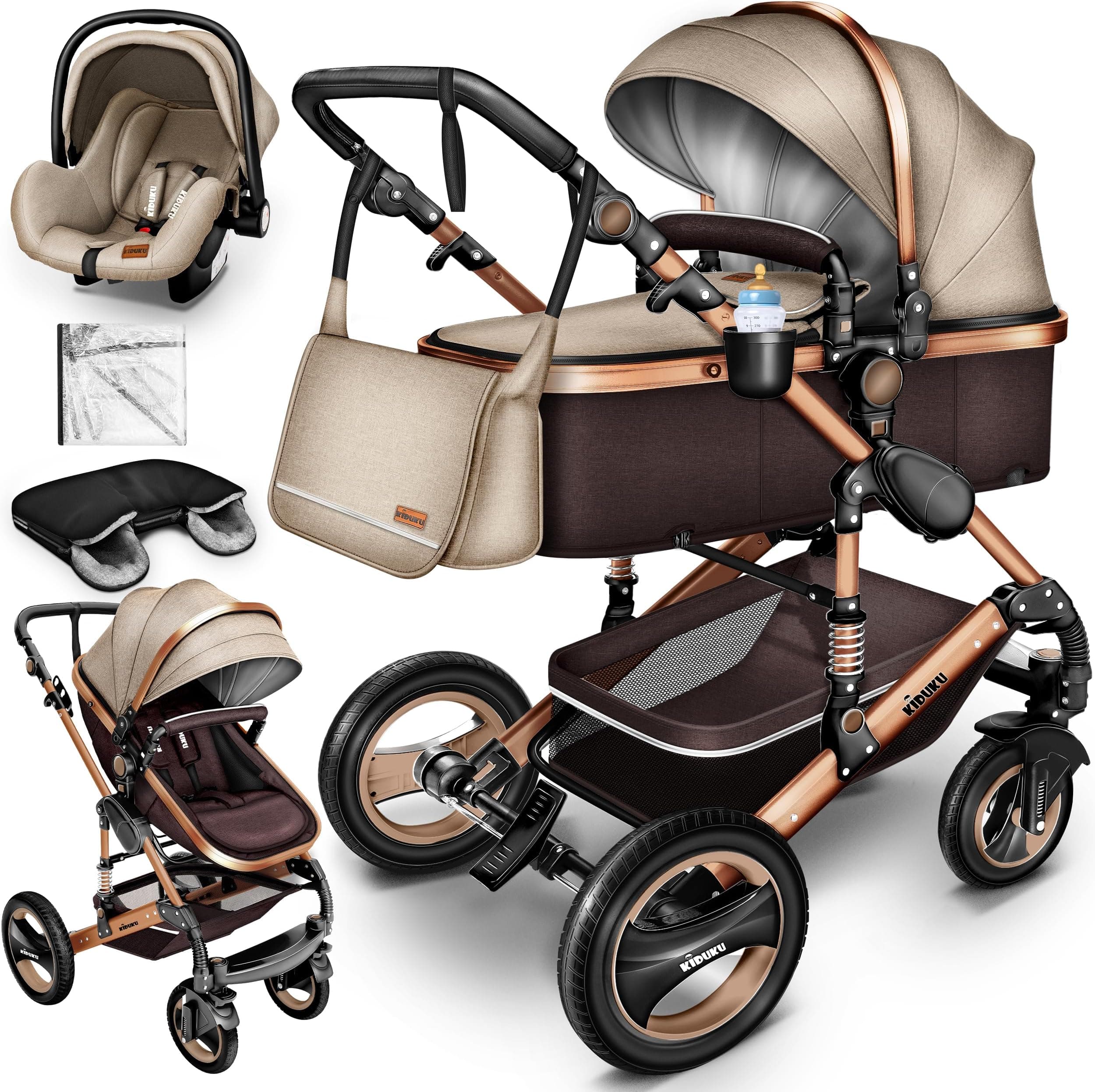Offerta -26%: KIDUKU® 3 in 1 Passeggino Completo Trio a 189,90€