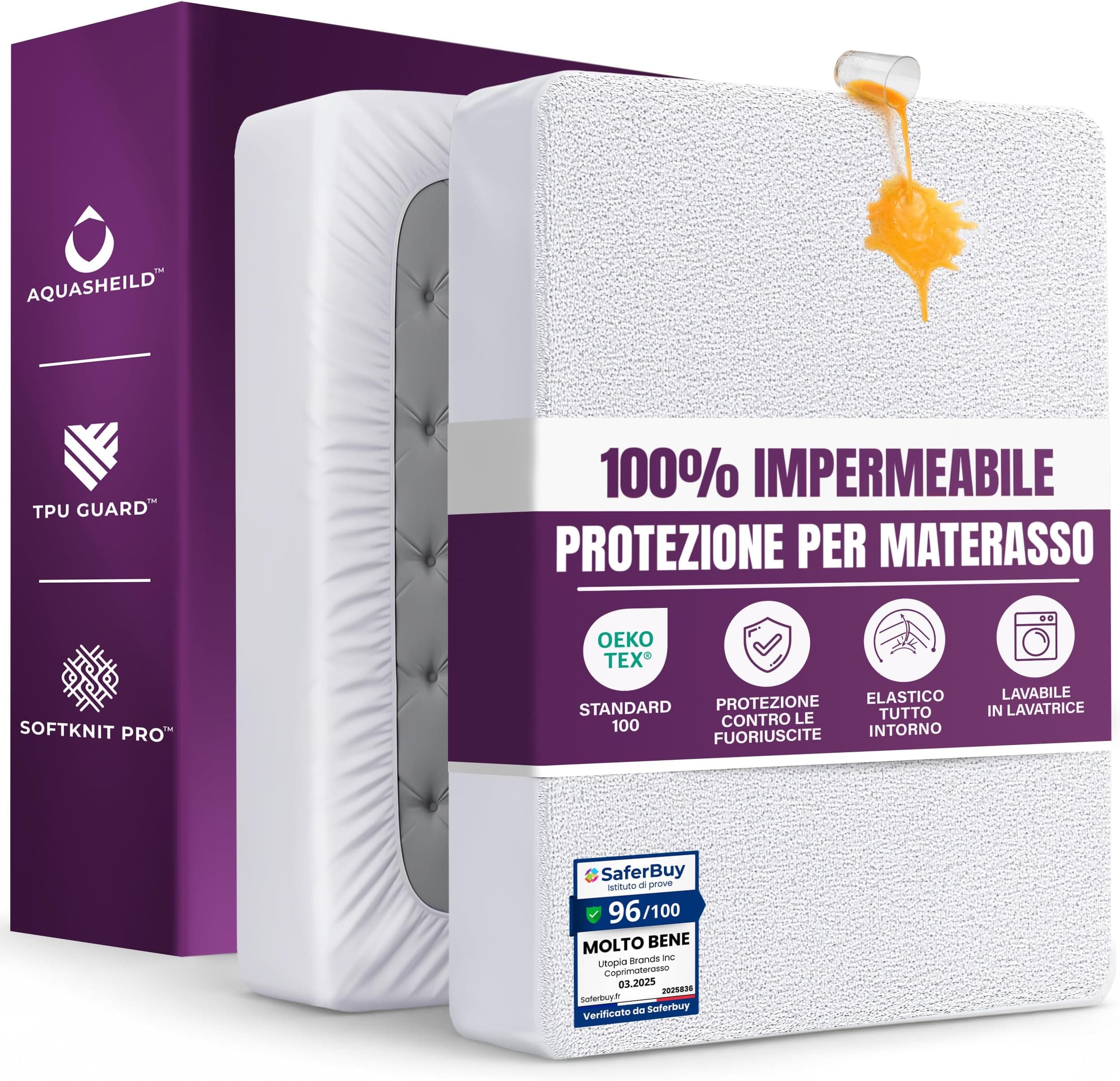 Offerta -26%: Coprimaterasso Impermeabile 160x200 cm a 14,72€!